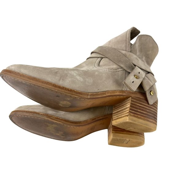 UGG Elora Sahara Grey Suede Leather Ankle Boots, Women's Size 10 - Picture 12 of 16